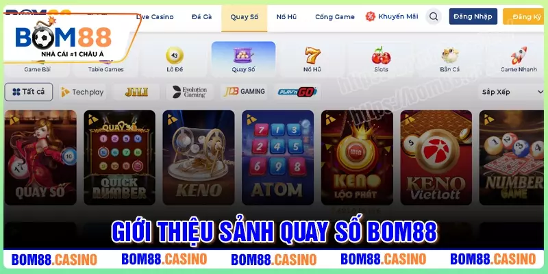 Giới thiệu về sảnh Quay Số tại nhà cái BOM88